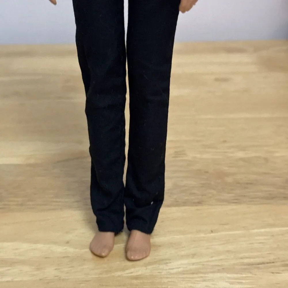 Ken Doll with Rooted Blonde Hair Blue Eyes Straight Body One Piece Suit Bow tie - Picture 3 of 10